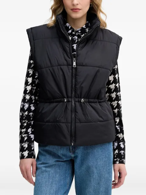 Sisley zip-up drawstring-waist gilet Black 6G6HW800Y