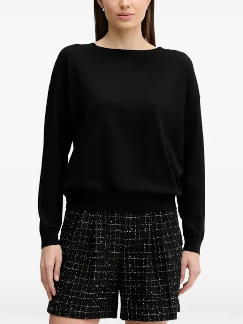Sisley round-neck sweater Black 17Q3M103J