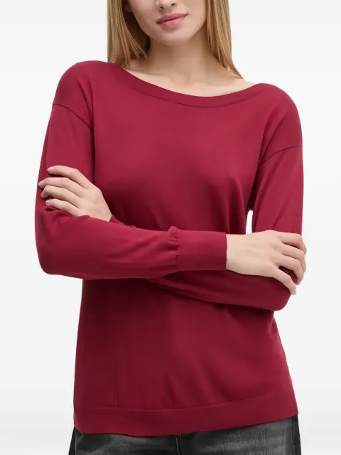 Sisley boat-neck sweater Red 11BAM1A48