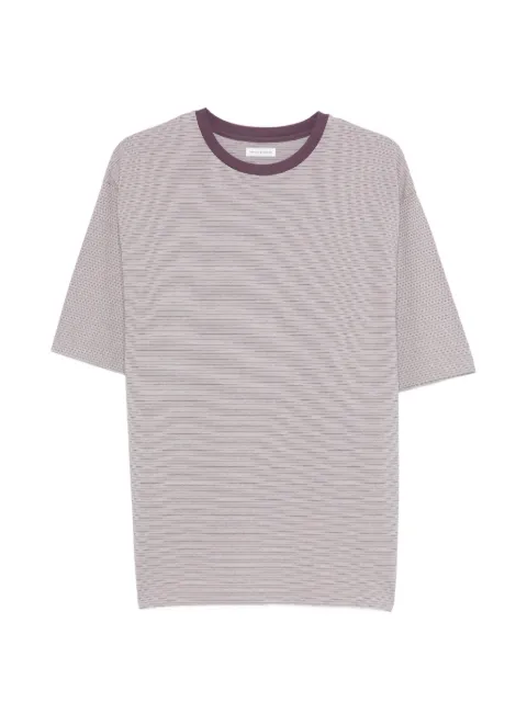 Kaptain Sunshine striped crew-neck T-shirt Purple KS26SCS08