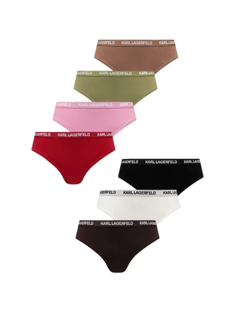 Karl Lagerfeld logo-waistband briefs (set of seven) Red B1W470162JN