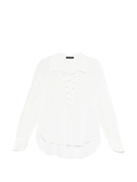 Barbara Bui lace-up blouse White H1426HHN1