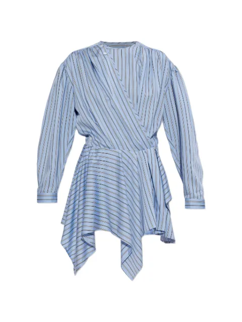 IRO Utenia striped asymmetric dress Blue WM33UTENIA