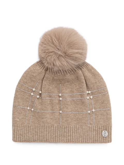 Joseph Ribkoff pompom detail beanie Neutrals 253969