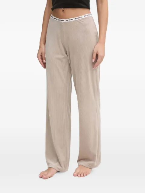 Juicy Couture logo-waistband ribbed trousers Neutrals JCLAS125504