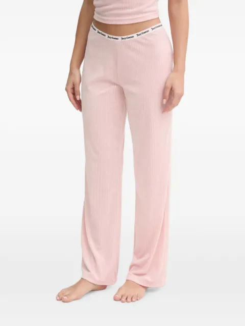 Juicy Couture Vicky logo-waistband ribbed pajama trousers Pink JCLAS125504