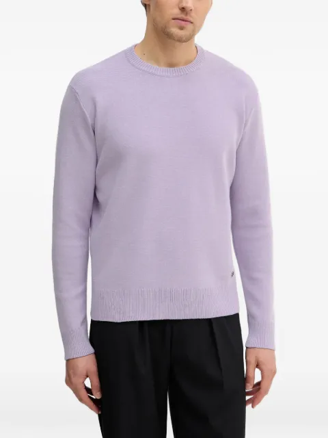 Sisley ribbed round neck sweater Purple 1VWXS104Q