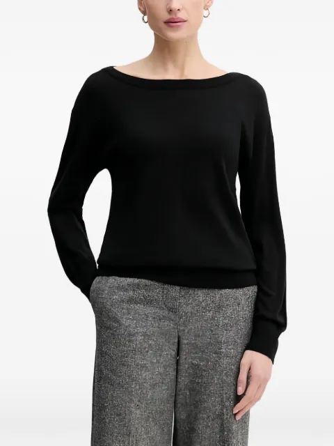 Sisley boat neck knitwear Black 11BAM1A48