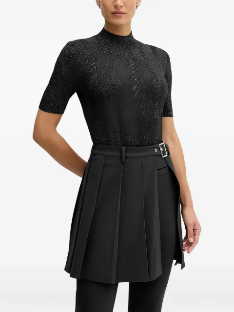 Sisley short-sleeve turtleneck sweater Black 1WH2M2025