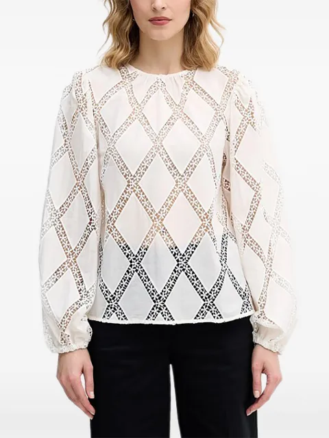Sisley lace-details blouse White 5WTKLQ09X