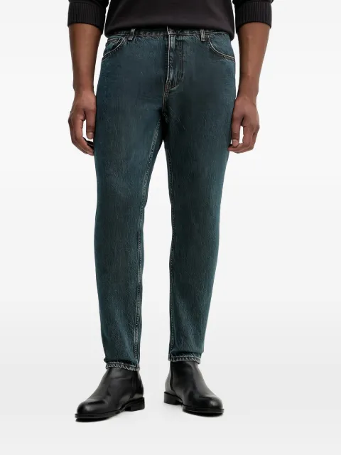 Sisley slim-fit patch-detail denim jeans Blue 4STASE02H