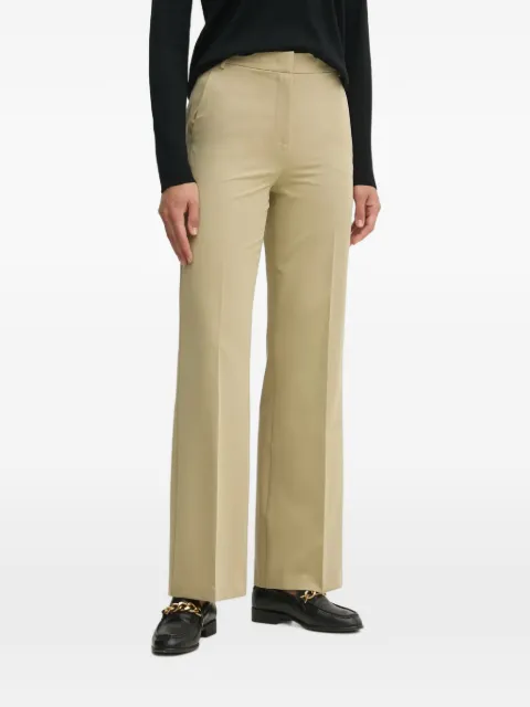 Sisley pressed-crease flared trousers Green 4KVXLF02I