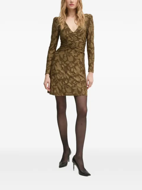Sisley fil-coupé ruched mini dress Green 4TY3LV06N