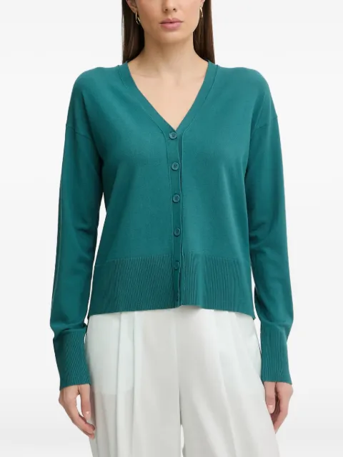 Sisley button V-neck cardigan Green 17Q3L603J