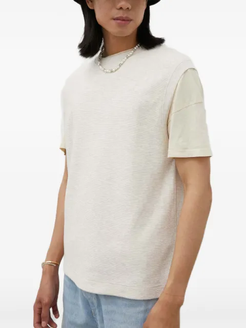 American Vintage layered-effect rib-textured tank Neutrals MZAO01A