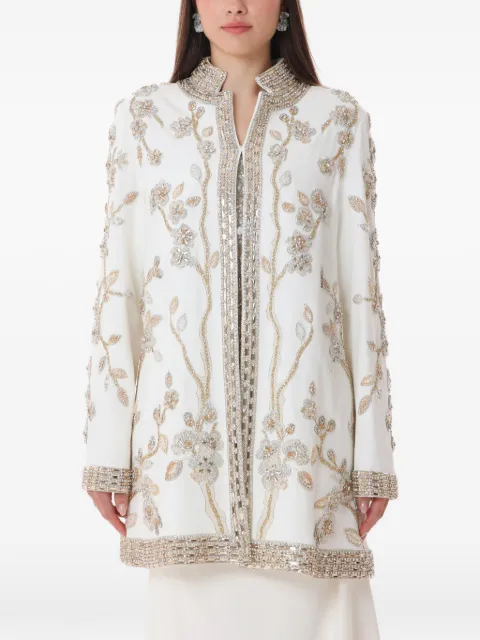 Dina Melwani embroidered jacket White DMSS26170163