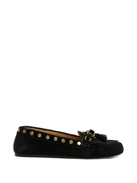 ISABEL MARANT tassel studded loafers Black MC030FAD1A18S