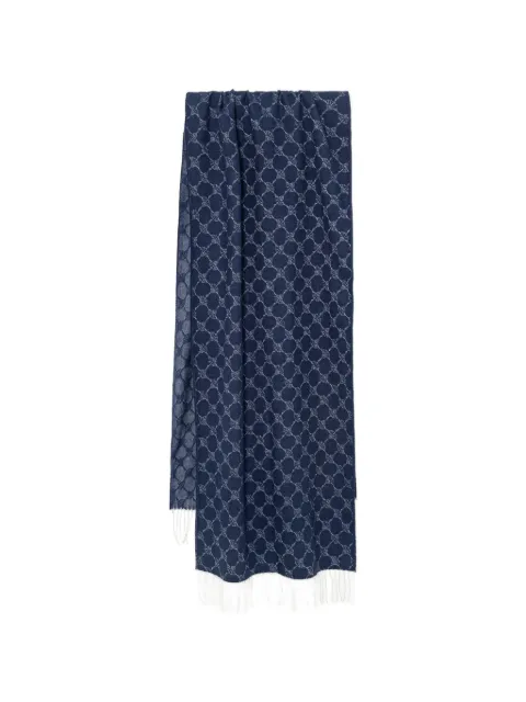 Joop! Fabio fringed-trims scarf Blue 30043427