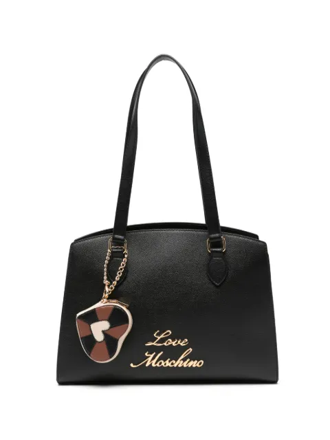 Love Moschino heart-charm tote bag Black JC4276PP0OK10