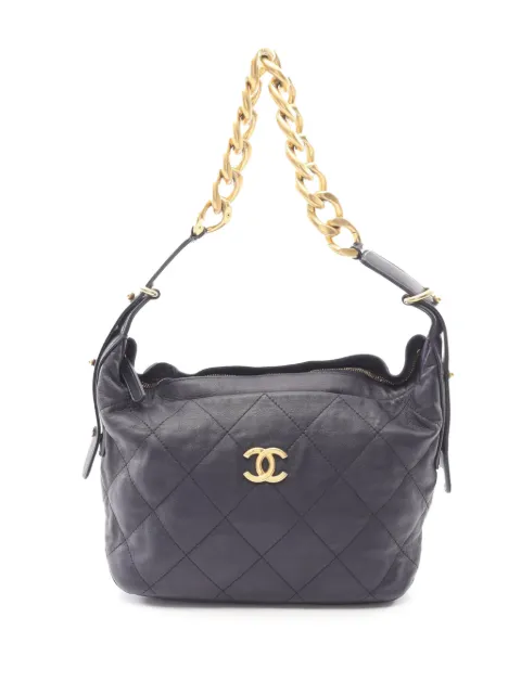 CHANEL Pre-Owned 2021-2026 Quilted Lambskin Chain hobo bag Blue 036WLEVVMKA5HRZW