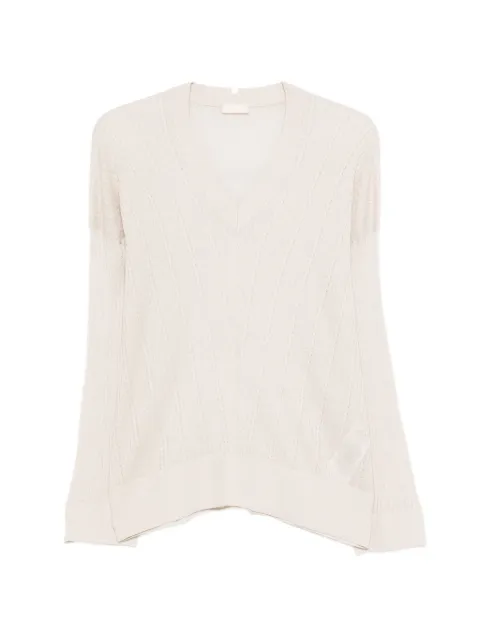 LIU JO V-neck long-sleeve sweater Neutrals WA6286MS46J