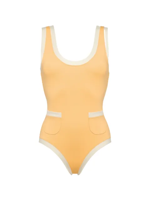 ERES Senecio pocket trimmed swimsuit Yellow 012638
