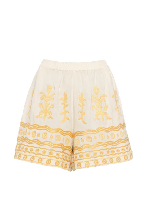 ERES Euphorbia embroidered shorts White 232628