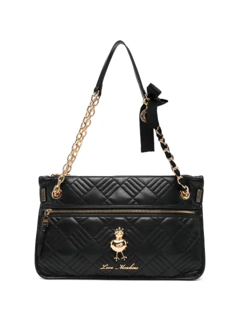 Love Moschino quilted chain tote bag Black JC4266PP0OKH1