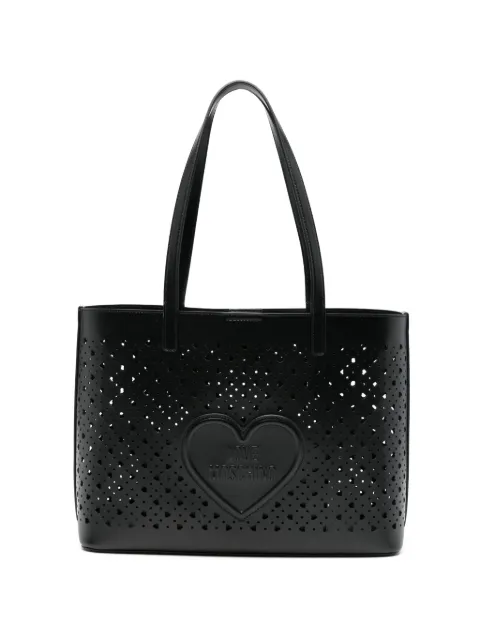 Love Moschino heart cut-out tote bag Black JC4289PP0OKK0