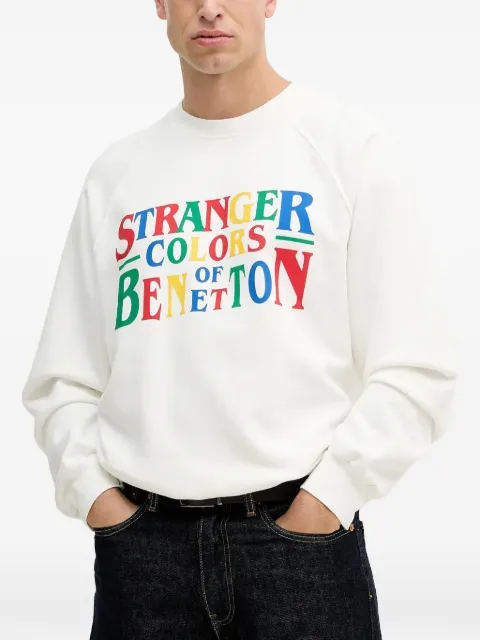 Benetton x Stranger Things print-detail sweater Neutrals 38JZU10B9