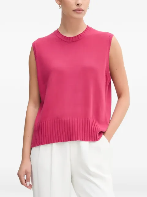Benetton ribbed-trim vest Pink 126WD10BA