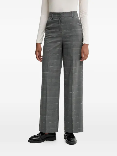 Benetton patterned high-waisted trousers Grey 4X8MDF07F