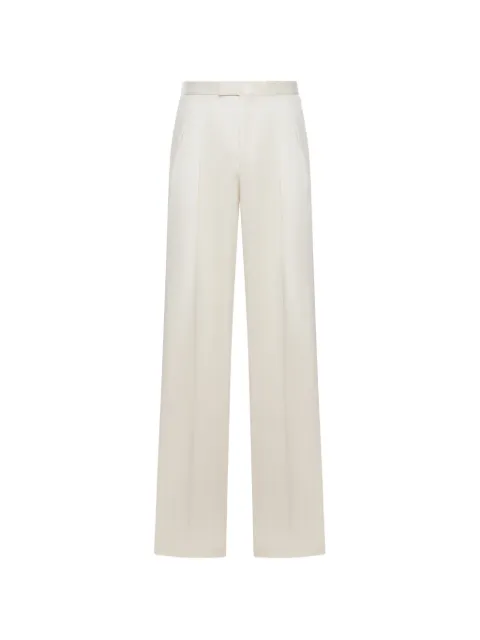TOM FORD double-pleat silk trousers Neutrals PLMD04S0179