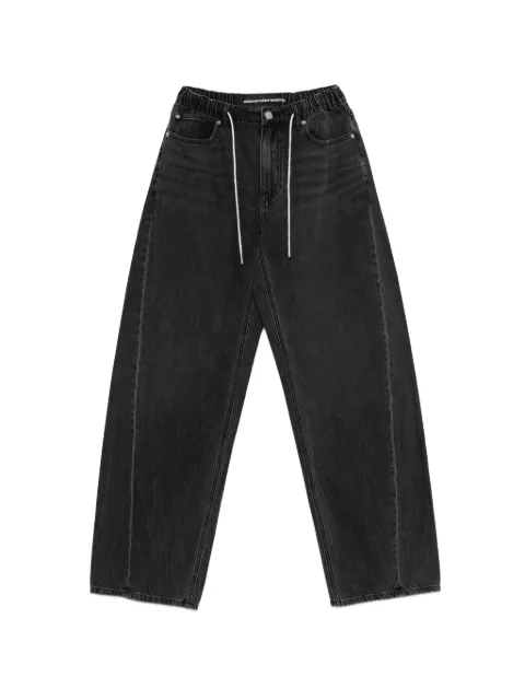 Alexander Wang crystal hotfix drawcord balloon jogger Black 4DC2264167015