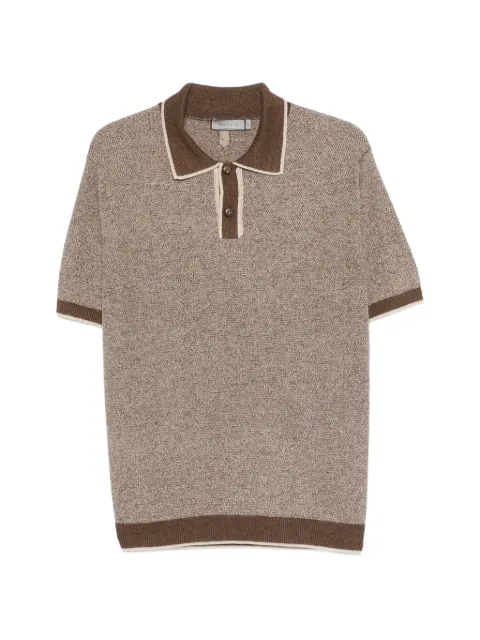 Canali textured polo shirt Brown MK02462C1179