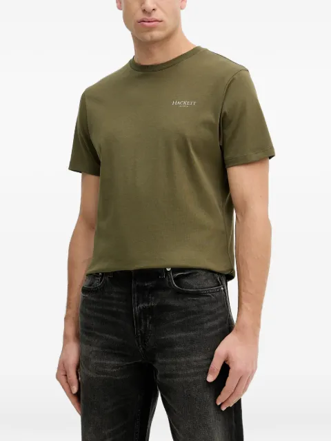 Hackett London logo-detail crew-neck T-shirt Green HM5000067