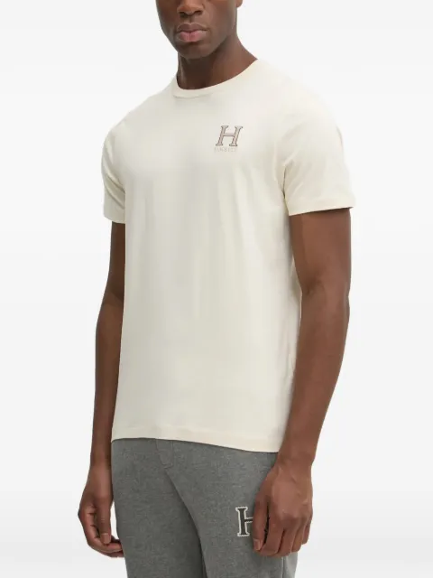 Hackett London embroidered-logo cotton T-shirt Neutrals HM500858