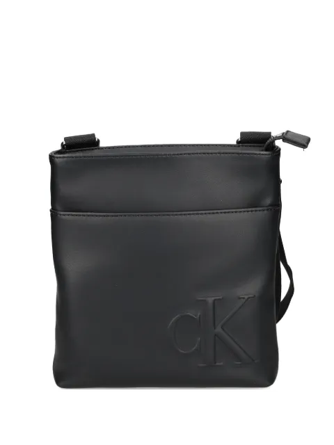 Calvin Klein embossed-logo messenger bag Black LV04D3344