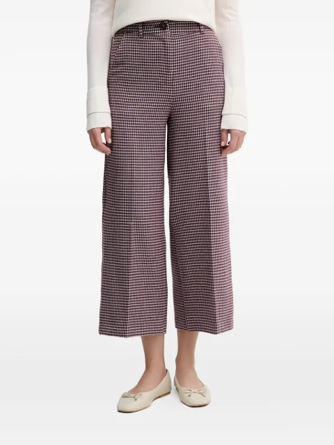 Benetton houndstooth trousers Purple 44BWDF0AA