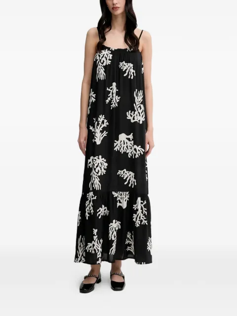 Benetton printed maxi dress Black 4VET5V02D