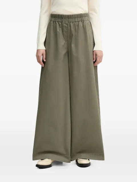 Benetton elasticated-waistband wide-leg trousers Green 4PAXDF0A4