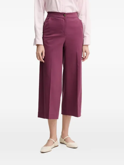 Benetton button-fastening cropped trousers Purple 4SJCDF09W