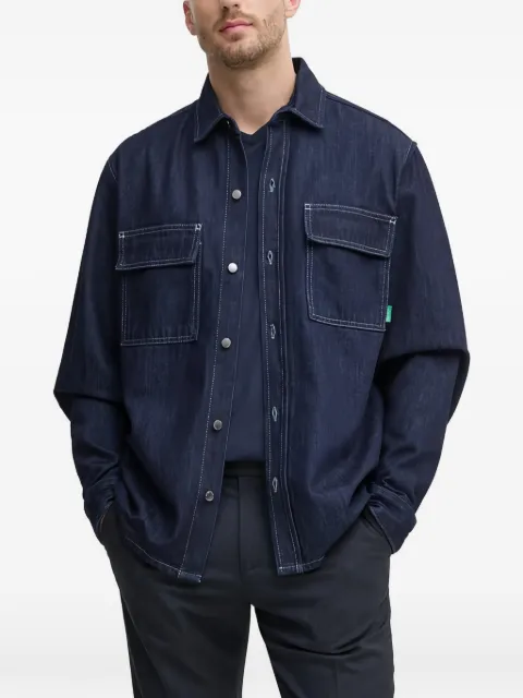 Benetton flap-pocket shirt Blue 5SAWUQ051