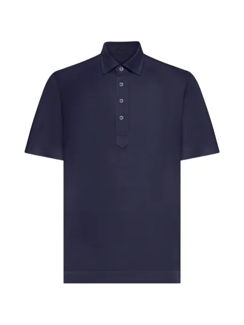 Zegna buttoned polo shirt Blue UH386A3H774