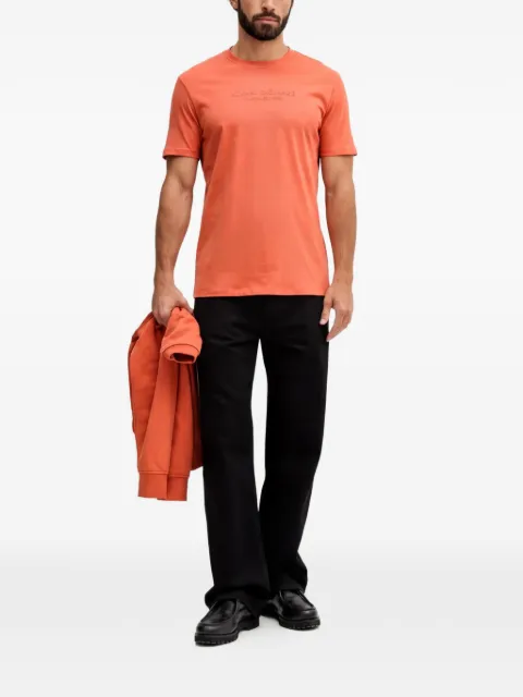 Armani Exchange logo-embossed T-shirt Orange XM001280AF10361