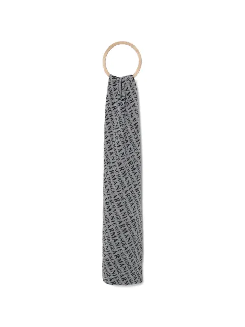 Armani Exchange logo-pattern scarf Grey 954650CC312