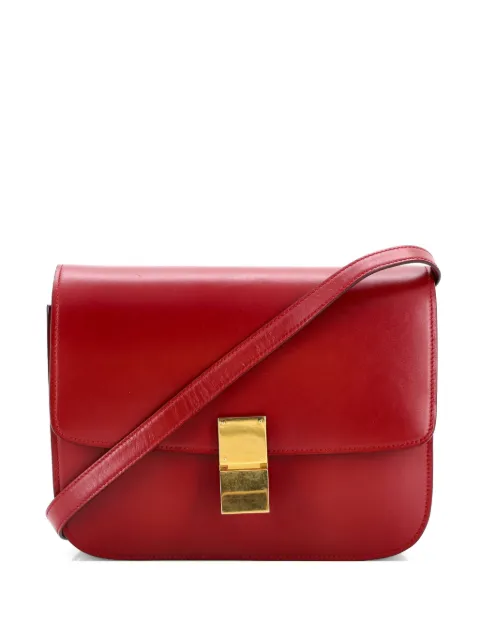 Celine Pre-Owned Classic Box Bag Smooth Leather Medium crossbody bag Red PKDQV2U8JXWFUT8S