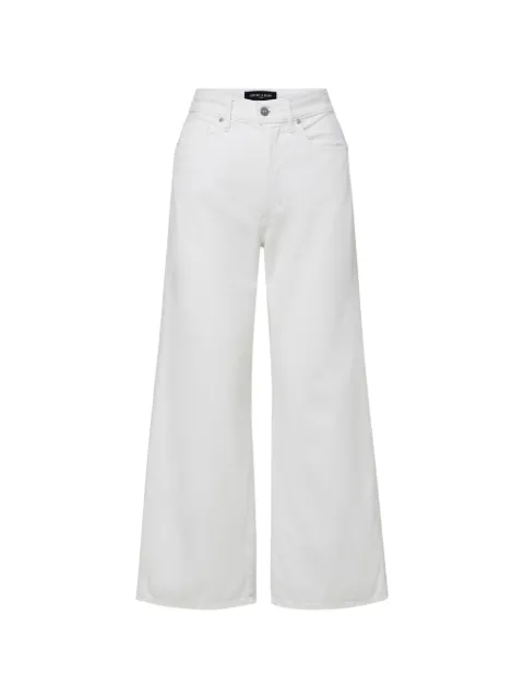Veronica Beard Taylor cropped wide jeans White J2603D411152WH