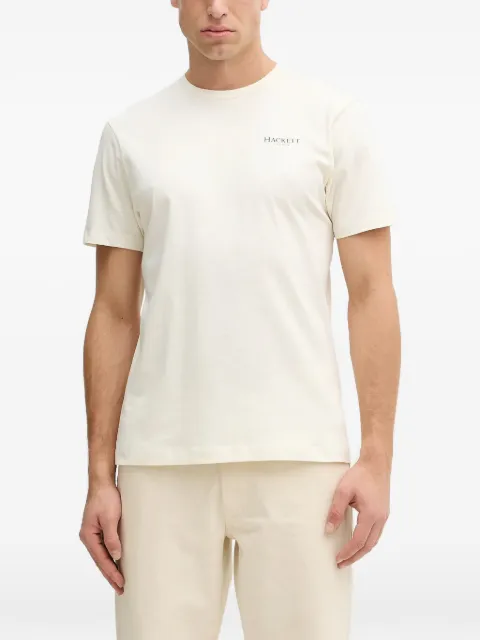 Hackett London logo-print short-sleeve T-shirt Neutrals HM5000067
