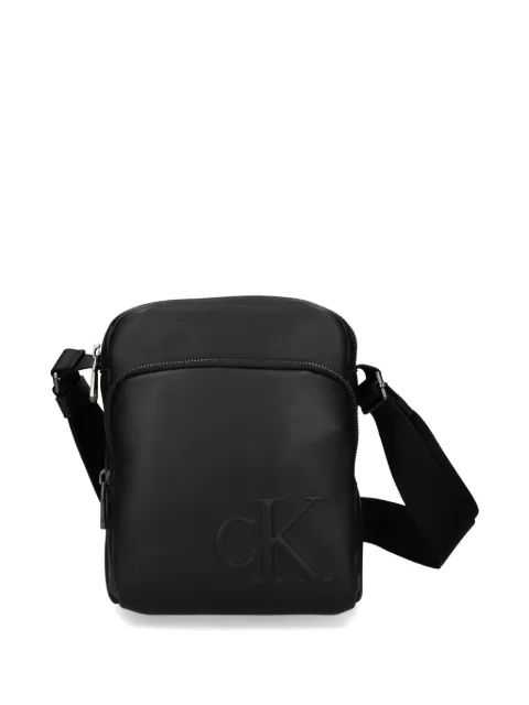 Calvin Klein logo zip messenger bag Black LV04D3368GUB1